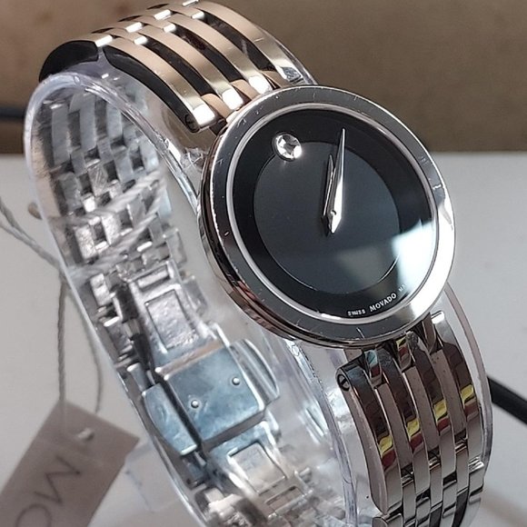 Movado Accessories - BRAND NEW MOVADO ESPERANZA BLACK DIAL SILVER LADIES WATCH